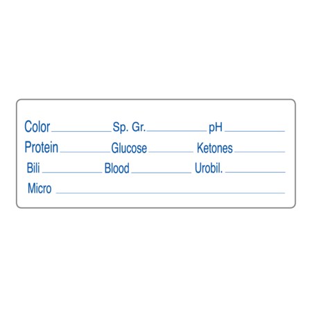 Nevs Lab Label Color_ Sp Gr_ pH_7/8 x 2-1/4 White w/Blue VW-0096
